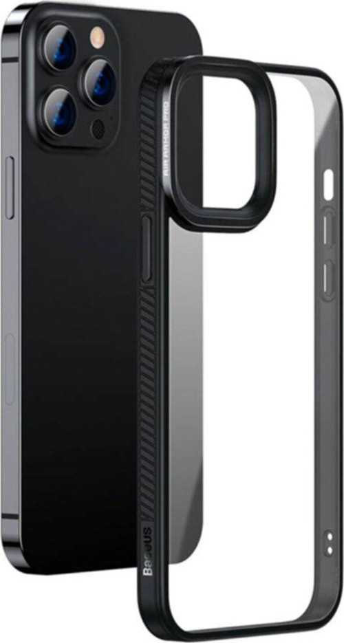 Crystal Iphone 13 Pro 6.1 Uyumlu Kılıf Jel Çerçeve Zırhlı Silikon Kılıf Siyah