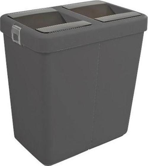 80 Litre Hassas Kapaklı Çift Gözlü Geri dönüşüm Çöp Kovası