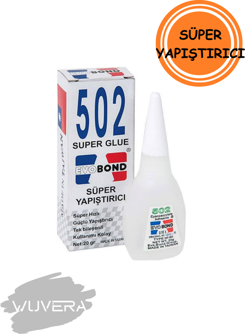 502 Japon Yapıştırıcısı – Süper Güçlü, Hızlı Kuruma, 20 gr