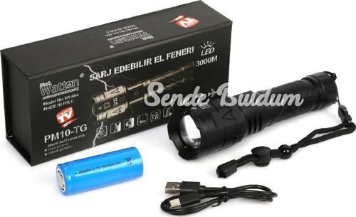 3000 Lümen Güçlü El Feneri  Wt604