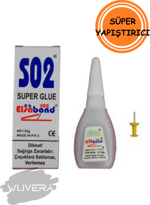 S02 Japon Yapıştırıcı – Süper Güçlü, Hızlı Kuruma, 20 gr