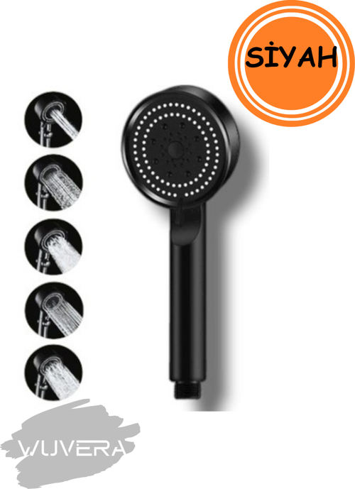 Turbo Fan 5 Fonksiyonlu Su Tasarruflu Duş Başlığı – Yüksek Basınç ve Ayarlanabilir Akış