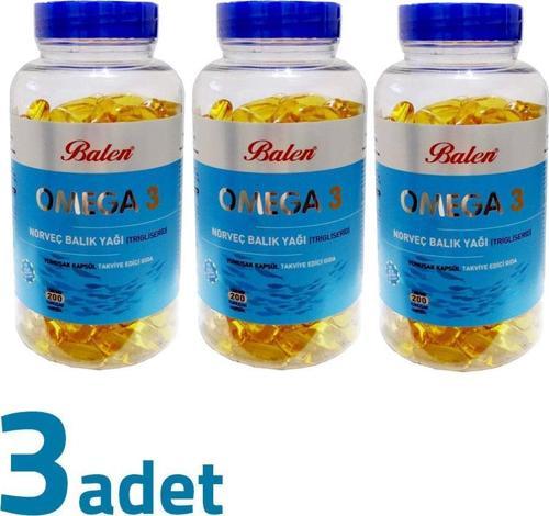 Omega 3 Norveç Balık Yağı Trigliserid 1380MG x 200 Kapsül x 3 Kutu
