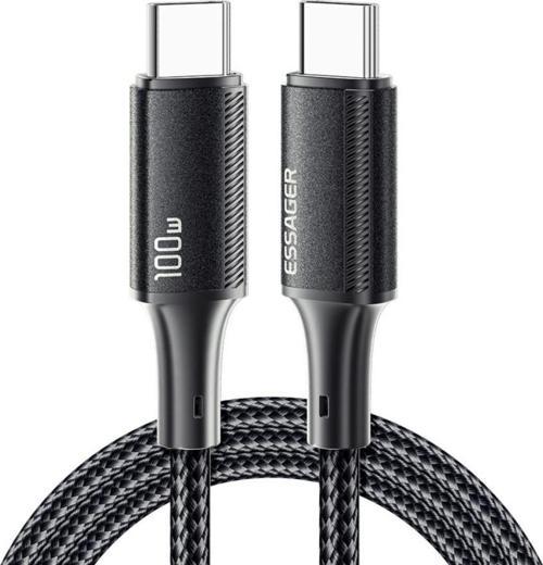 0.25CM PD 100W Süper Hızlı Type C To Type C Şarj Data Kablosu, E-marker Çipli Akıllı Şarj Kablosu