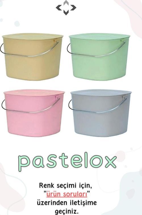 Pastelox 8Lt Kapaklı Kulplu Kova - Çöp Kovası - Temizlik Kovası - Saklama Kabı - Düzenleyici 1 Adet