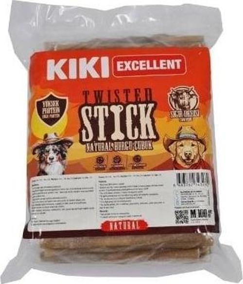 Sığır Derisinden Naturel Burgu Çubuk Kemik Köpek Ödülü 100 Adet