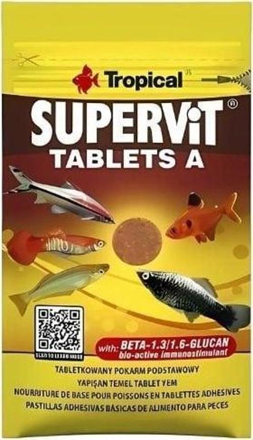 Süpervit Tablets A Cama Yapışan Tablet Balık Yemi 15 Ml 10 Gr