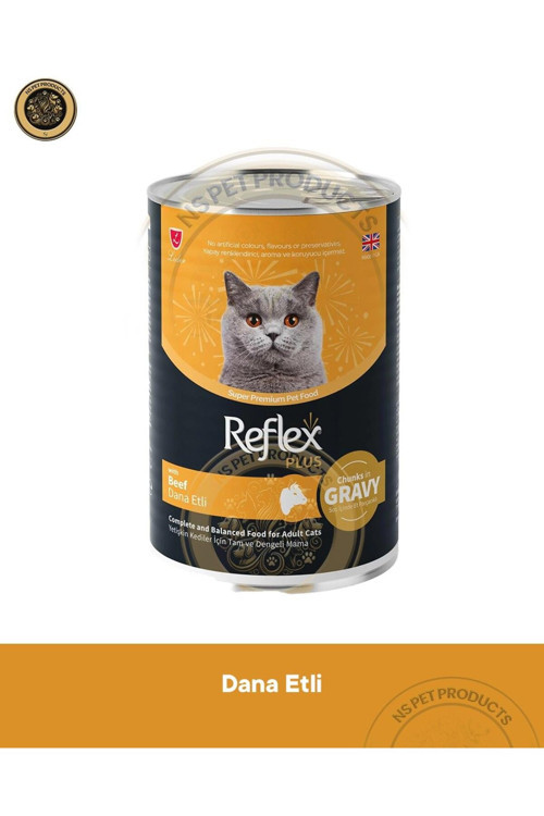 Plus Dana Etli Sos İçinde Et Parçacıklı Kedi Konservesi 400 Gr