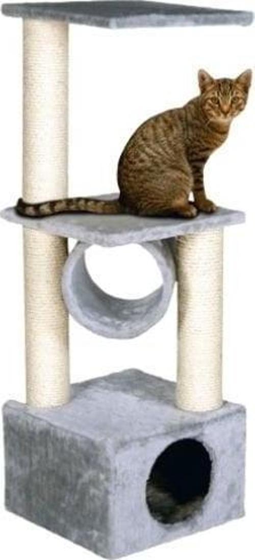Oyun Evi Kedi Tırmalama Direği 35x35x103 Cm Gri