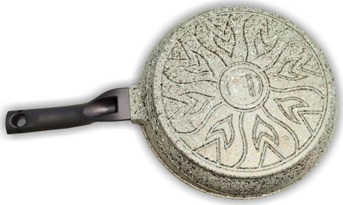 27cm Büyük Bakalit Kulp Yanmaz Yapışmaz Granit Yüzey Ağır Alaşım Döküm Tava