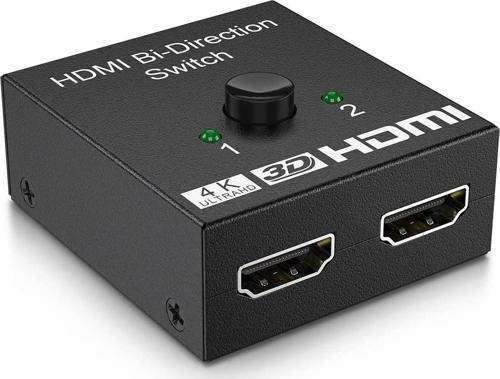 HDMI Switch → 4K 3D Destekli HDMI Switch – 2 Giriş 1 Çıkış veya 1 Giriş 2 Çıkış