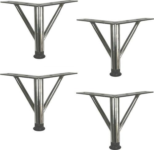 4 Adet Firkete Ayak Metal 20 cm Krom Mobilya Koltuk Ayağı 