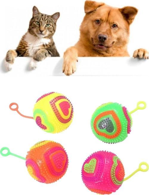 Kalpli Model Işıklı Oyun Topu 6,5 cm Kedi Köpek Oyun Topu 1 ADET