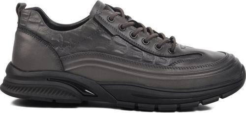 Gri Hakiki Deri Erkek Casual Ayakkabı 24K518 M