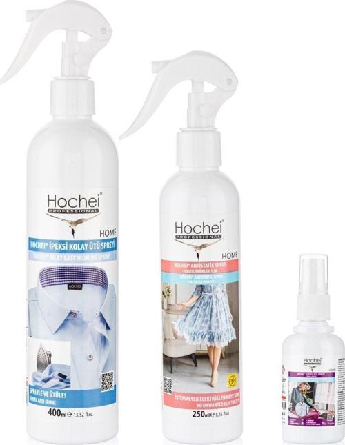 Hochei Paket 3 / İpeksi Kolay Ütü 400 ml - Antistatik 250 ml - Ütüsüz Ütü 70 ml 
