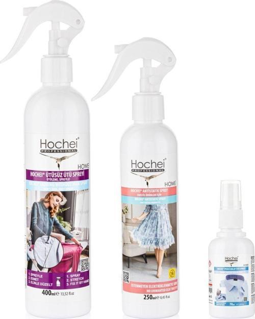 Hochei Paket 4 / Ütüsüz Ütü 400 ml - Antistatik 250 ml - İpeksi Kolay Ütü 70 ml