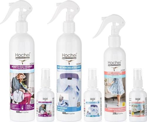 Hochei Paket 9 (6'lı Sprey Ürün Seti) / Ütüsüz Ütü - İpeksi Kolay Ütü - Antistatik ( % 10 Ekstra Indirimli )