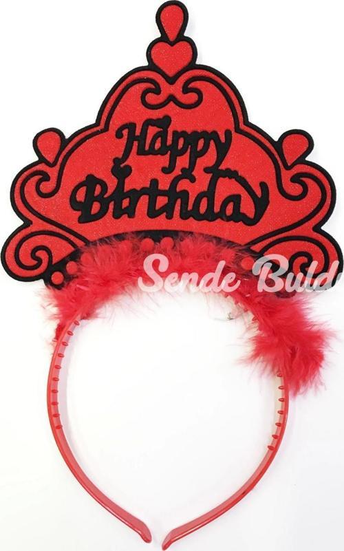 Happy Birthday Yazılı Neon Renk Taç 12 Adet