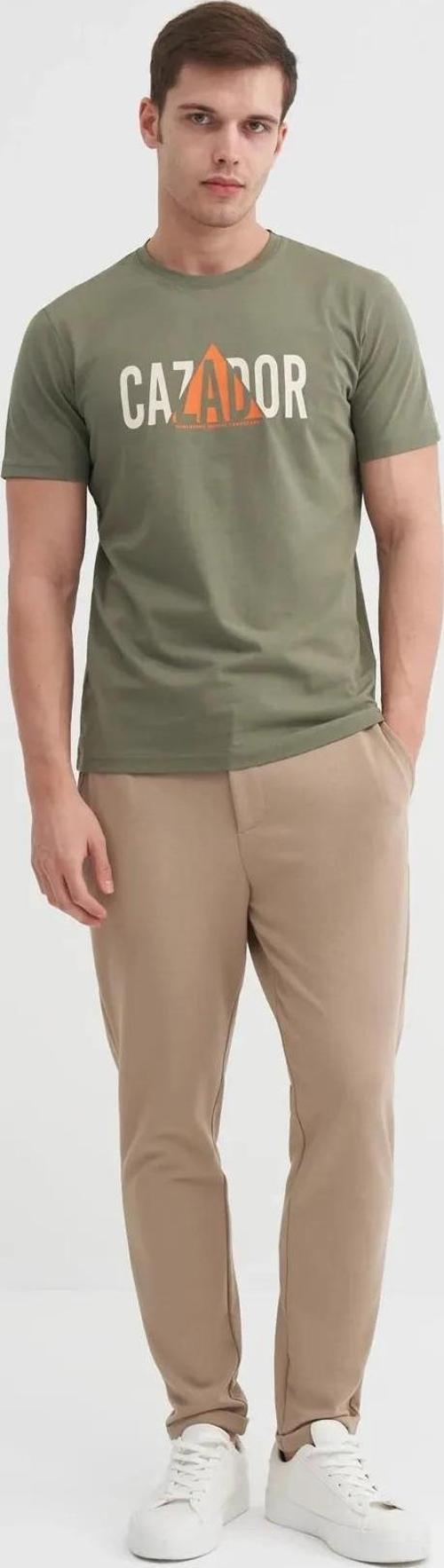 Slim Fit Bisiklet Yaka Pamuklu Baskılı Tişört