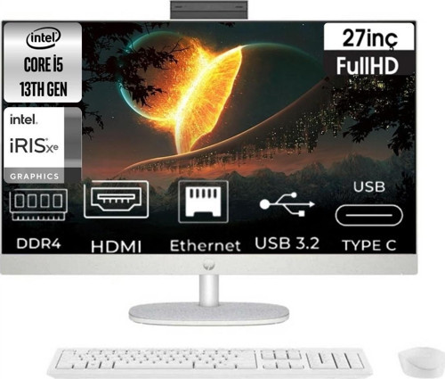 27-CR0007NT I5-1335U 898B7EA-K17 32GB 2tb Intel Iris Xe W11HOME 27" Fullhd All In One Bilgisayar