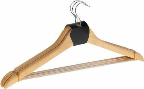 3 Adet Lüks Askı Doğal Ahşap A Kalite Elbise Kıyafet Askısı