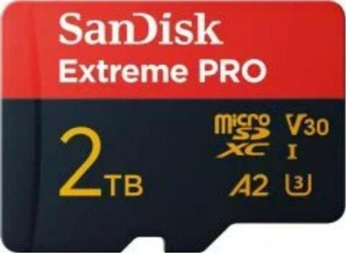 Extreme Pro 2TB 250/150MB/s microSDXC UHS-I A2 V30 Adaptörlü Hafıza Kartı SDSQXCD-2T00-GN6MA