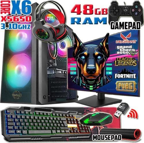 Doberman Xeon X5650 3.10ghz 48gb Ram 512gb Ssd R7 240-4gb E.kartı 20" Monitör Gaming Bilgisayar
