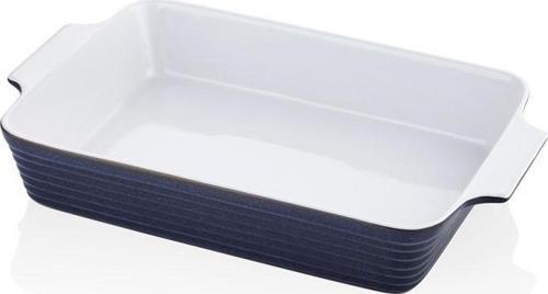 Rossallını Lıfe Brandanı Buyuk Dıkdortgen Mavı Fırın Kabı 44X26X8 Cm