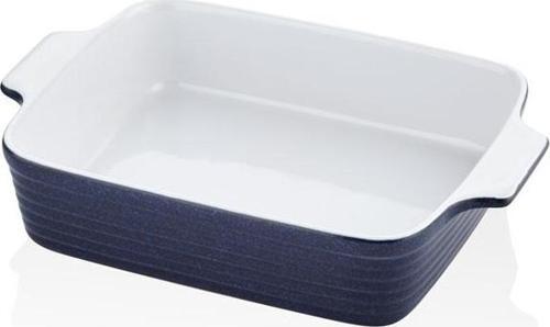 Rossallını Lıfe Brandanı Dıkdortgen Mavı Fırın Kabı 33X23X7 Cm