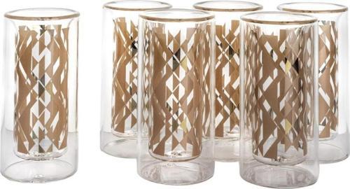 Gold Desenli 6lı Cam Likör Bardağı 70ml