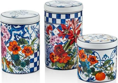 Joy Carmen Italy Garden 3Lu Kavanoz Setı 16Cm 13,8Cm 10Cm