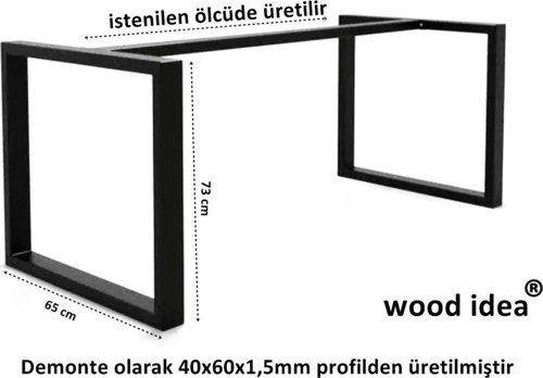 Wood İdea Premium Metal Salon Yemek Masa Ayağı