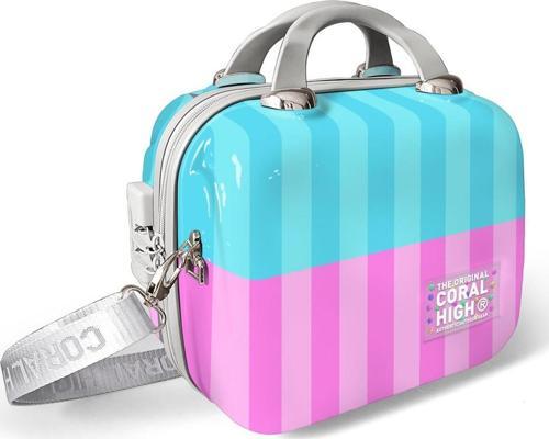 Renkli Çizgili Omuz Askılı PC Makyaj Çantası 16904