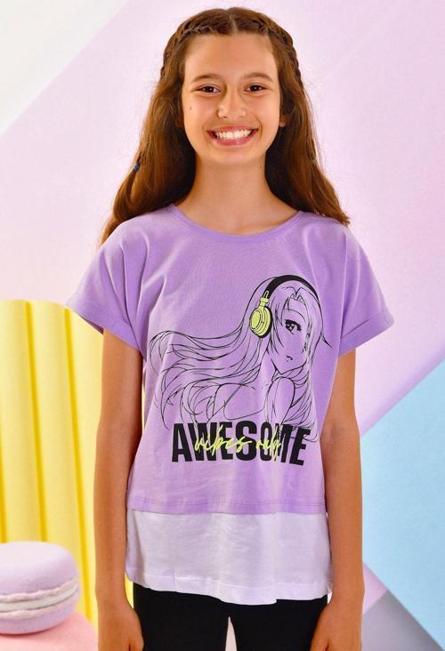 Awesome Kız Çocuk T-shırt Zakc01t