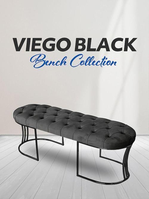 Viego Siyah Bench Puf,metal