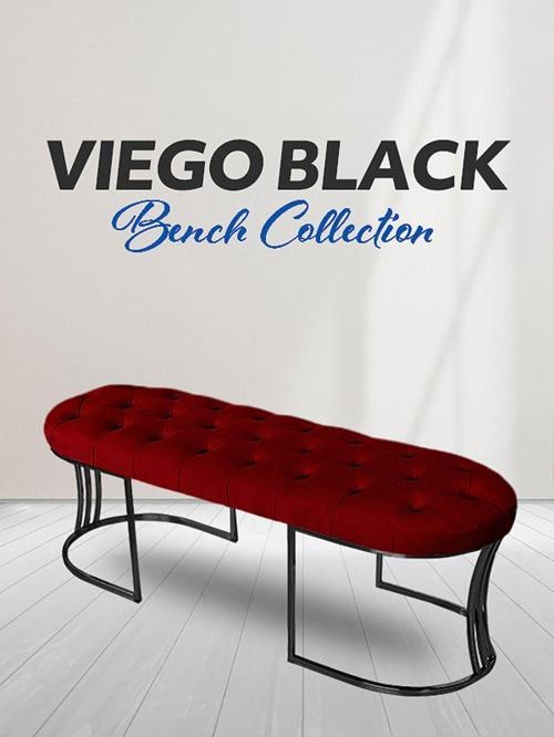 Viego Siyah Bench Puf,metal