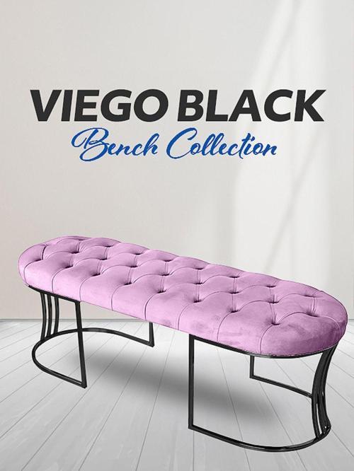 Viego Siyah Bench Puf,metal