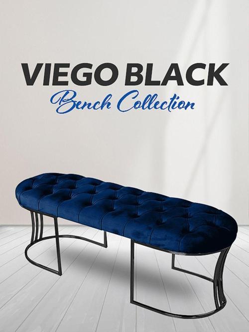 Viego Siyah Bench Puf,metal