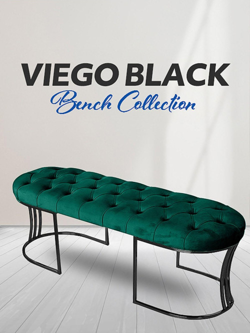 Viego Siyah Bench Puf,metal