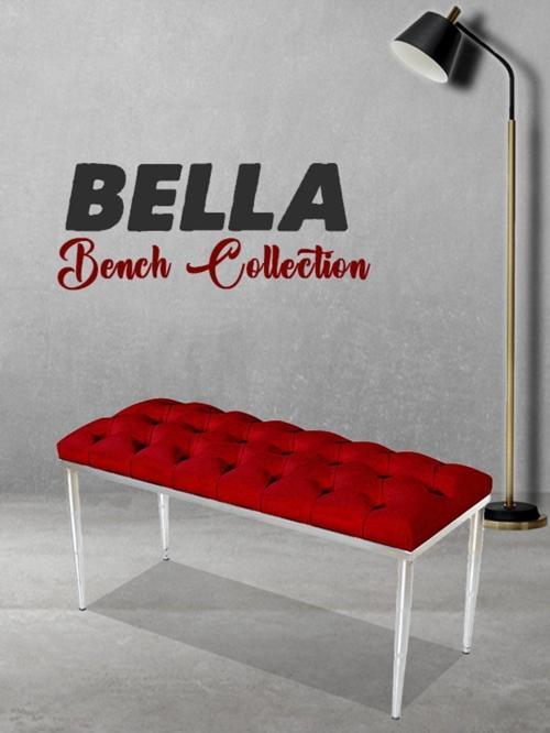 BELLA Silver Kapitoneli Chester Model Puf Bench