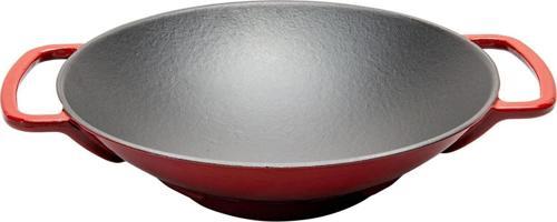 Demirdöküm Wok Tava Kavurma Tavası 35 CM Kırmızı