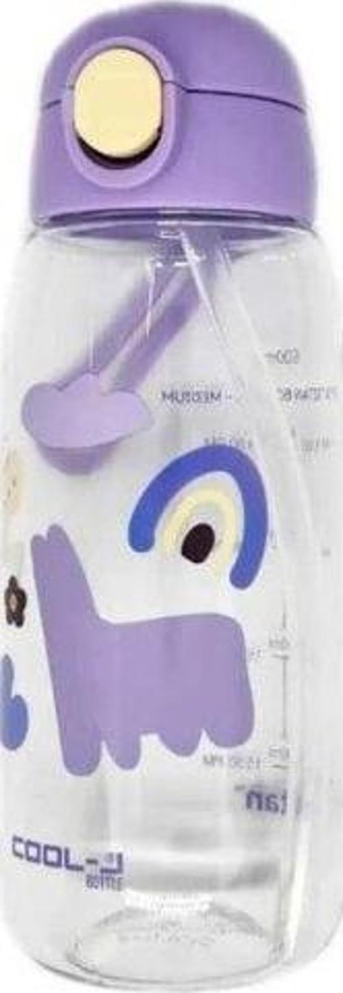 Pipetli Kilitli Trıtan Matara 600Ml Lila-Kutuda