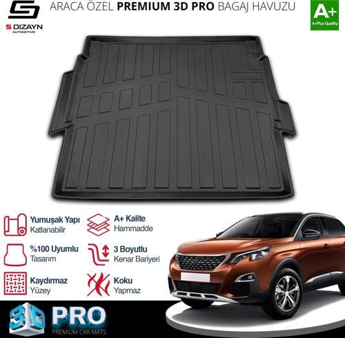 Peugeot 3008 3D Pro Bagaj Havuzu Üst Bagaj 2016-2023 A+ Kalite