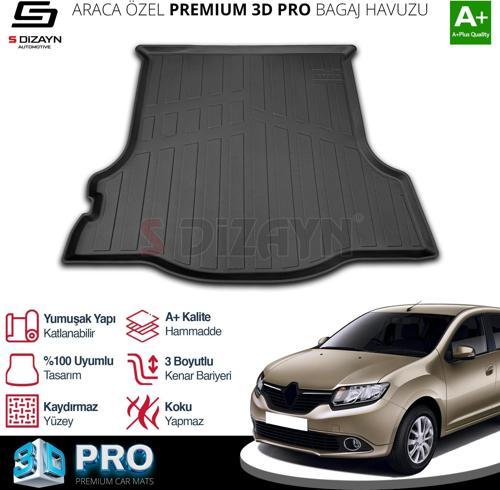 Renault Symbol 3D Pro Bagaj Havuzu 2013 Üzeri A+ Kalite