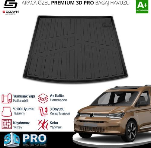 VW Caddy 3D Pro Bagaj Havuzu 2020 Üzeri A+ Kalite