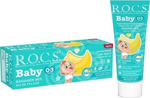 Nessiworld R.O.C.S.Bebek Diş Macunu Muz Püresi Tadında 0-3 Yaş 45 Gr