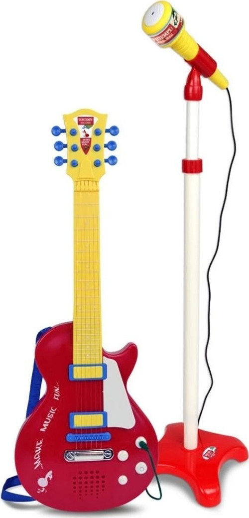 Nessiworld Elektronik Ayaklı Mikrofonlu Gitar Seti Kırmızı