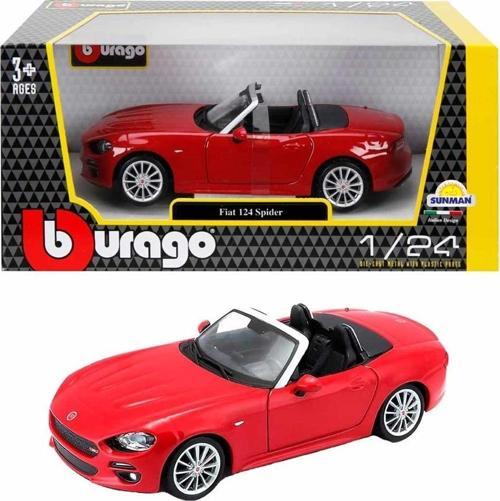 Nessiworld S00021083 BURAGO 1/24 FİAT 124 SPİDER KIRMIZI -SUN