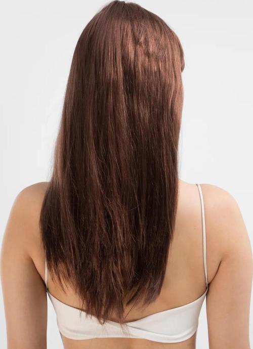 Nessiworld Kahve Renk Uzun Düz Parti Peruğu - Uzun Kahverengi Peruk