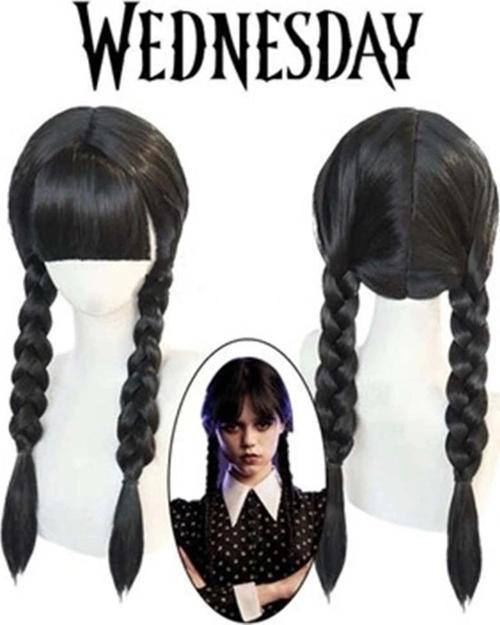 Nessiworld Wednesday Siyah Örgülü Peruk